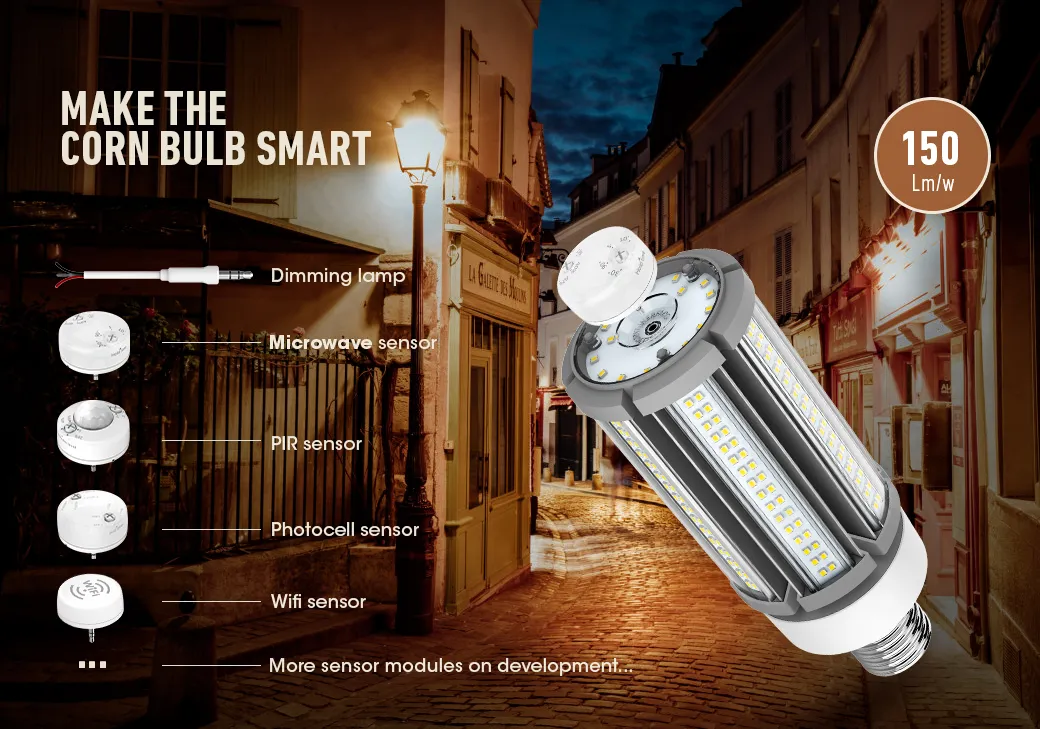 Lamp UL cUL Dlc Retrofit Bulb 27W Parking Lot Factory LED Exit Sign Emergency Waterproof Corn Light