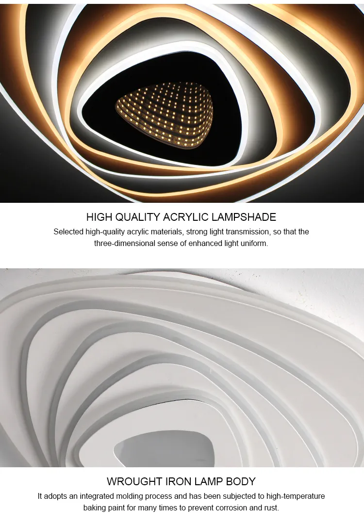 Langde Modern Bedroom Color Changing Flushmount Ceiling Lights for Living Room Ld3831