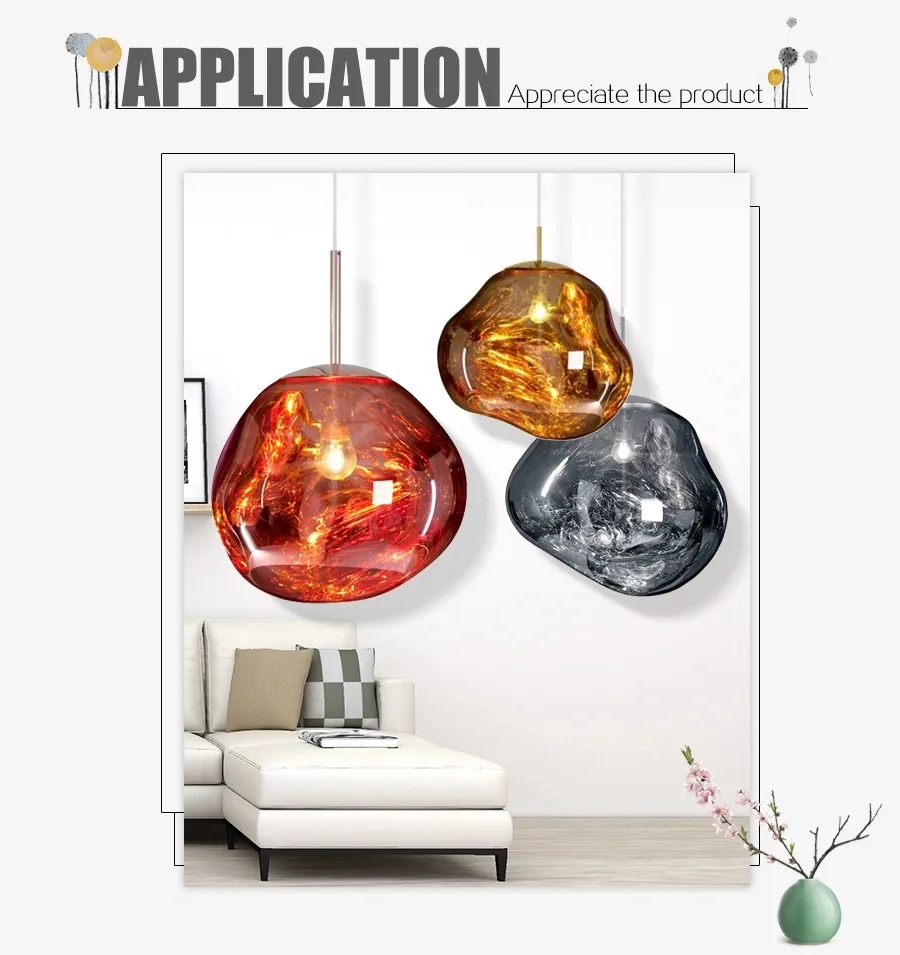 Lava Lamp Melt LED Pendant Light Suspension Lighting Decorative Chandelier