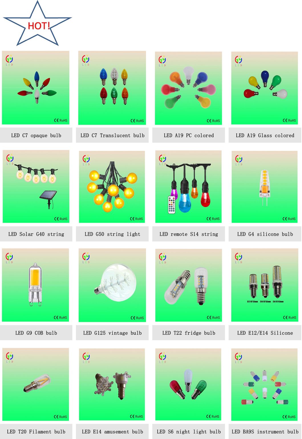 LED 7watts Lamp A19 LED PS60 E27 Home Bulb