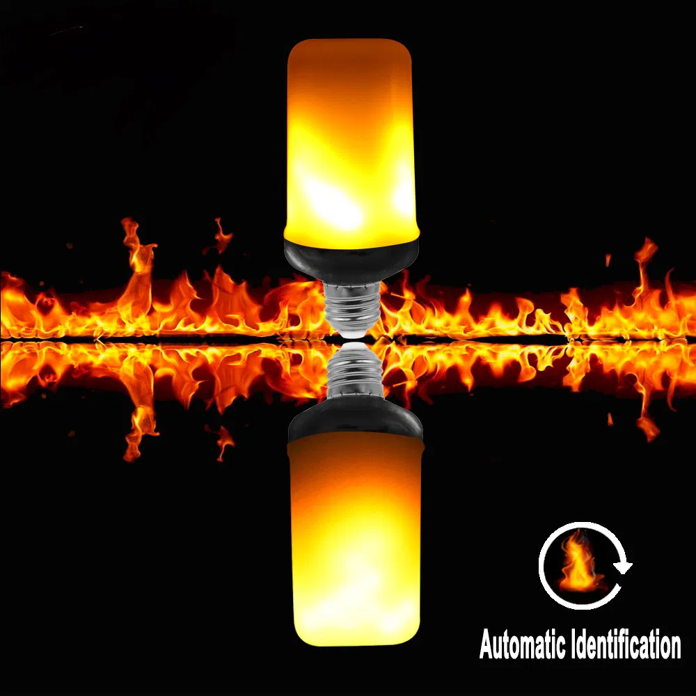 LED Dynamic Flame Effect Bulb 3 Modes Flickering Emulation Gravity Creative Fire Lights