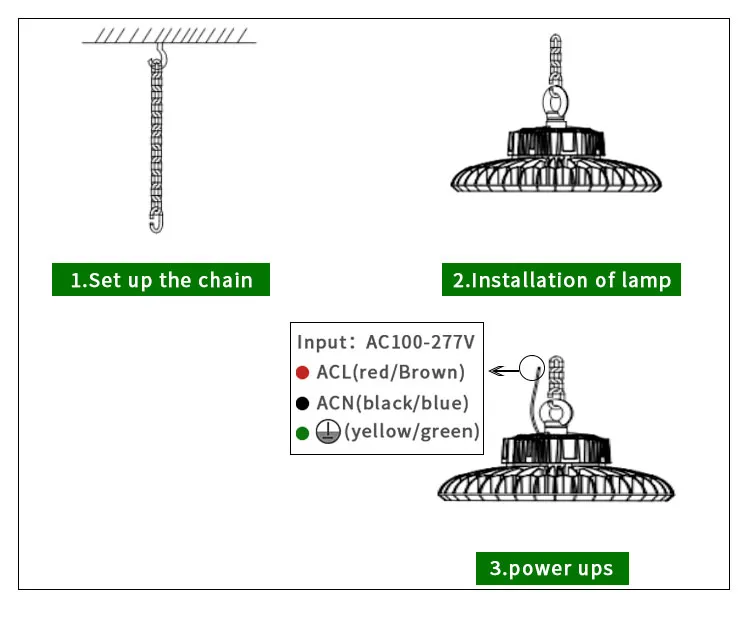 LED Industry Warehouse Light with Black Housing 150W UFO LED High Bay Light