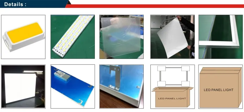 LED Panel 20/25/30/32/35/36/40/50/60/70/72/75W 297*297mm/603*603mm/300*1213mm/603*1213mm UL/cUL/Dlc4.2/ETL/Dlc Approved 130lm/W Square Slim Light LED Panel