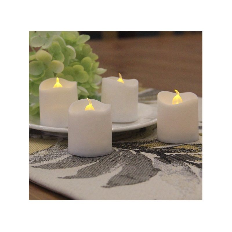 LED Tea Light Warm White Flickering Flameless Tealight Set