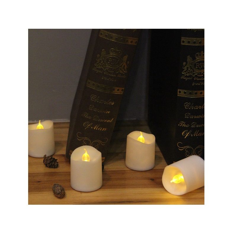 LED Tea Light Warm White Flickering Flameless Tealight Set