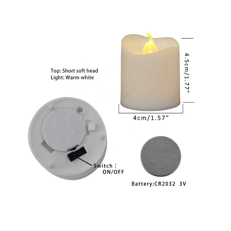 LED Tea Light Warm White Flickering Flameless Tealight Set