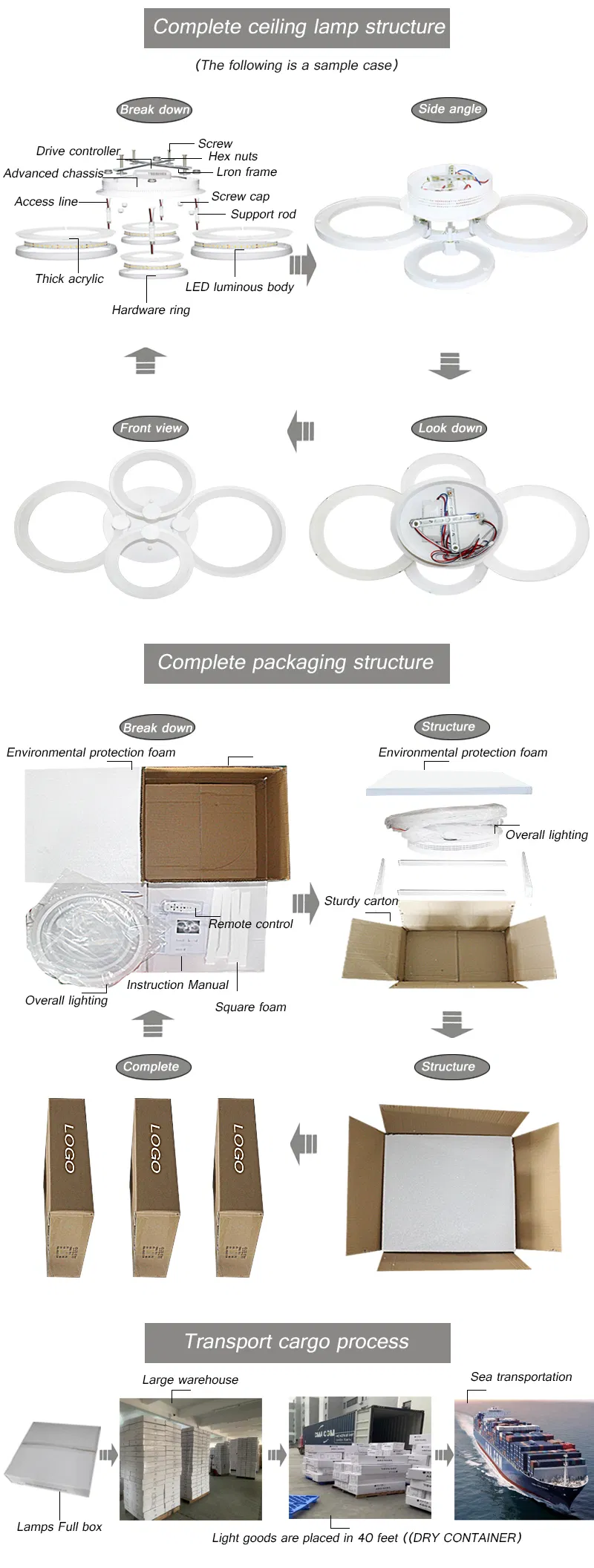 Luxury Restaurant Creative Decoration Artist Uses Adjustable Color-Changing Decoration Acrylic Lamp Ceiling Lamp