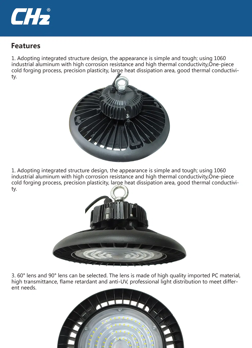 Meanwell Driver Industry Lights 150W LED Highbay Fixture