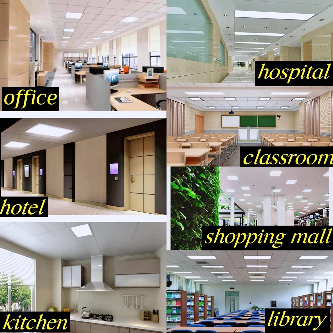 New Design Recessed Sidelit Ultra Slim LED Panel Light 40W SMD2835 for Office Square Ceiling Panel Light