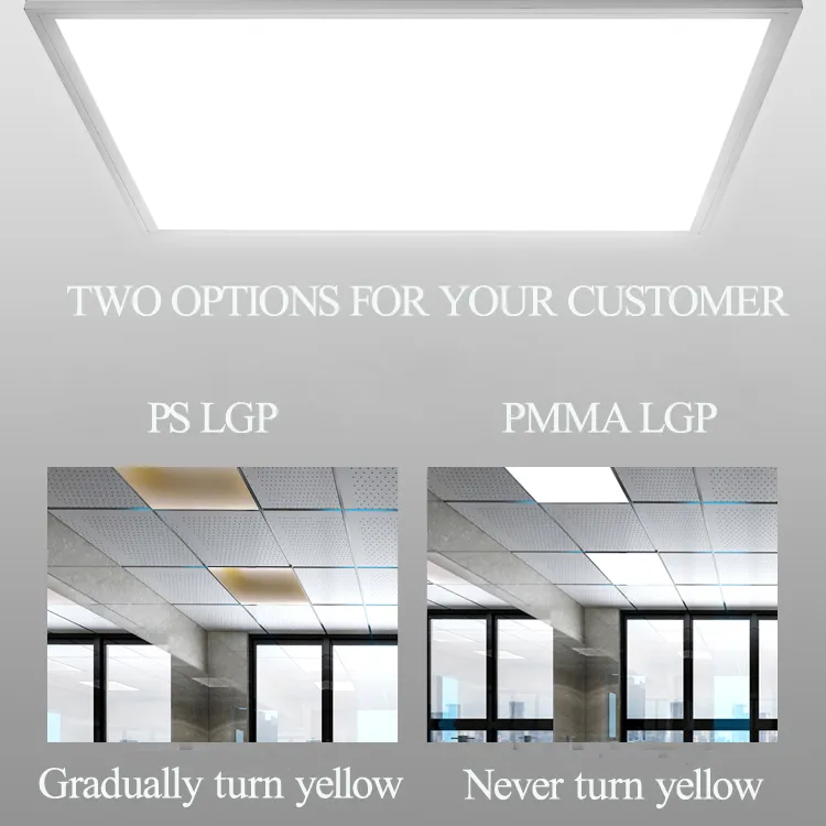 New Design Recessed Sidelit Ultra Slim LED Panel Light 40W SMD2835 for Office Square Ceiling Panel Light