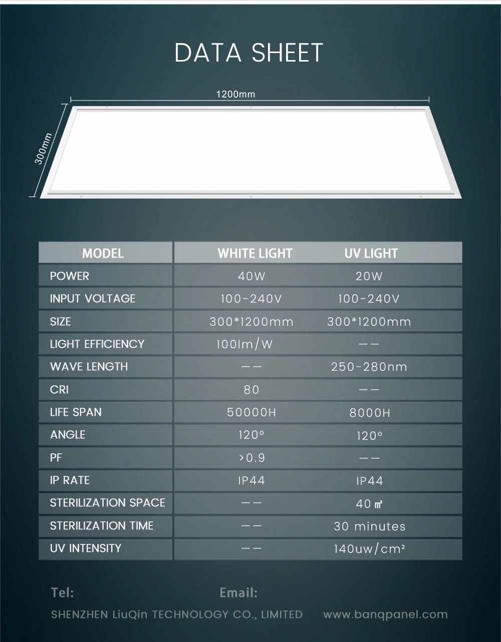 New Item UVC Sterilization and Disinfection LED Panel Light