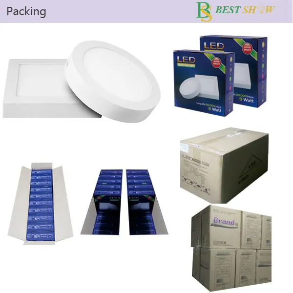 PF>0.9 6watt 12watt 18watt 24watt PIR Motion Sensor Round Square LED Panel Light