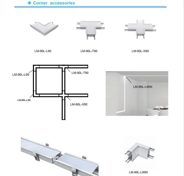 Recessed Aluminum Profile Office 1200mm 40W LED Linear Light