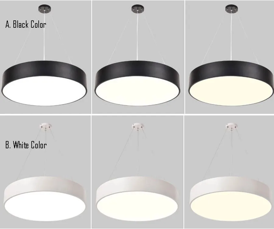 Round LED Pendant Light Dimmable for Residential Lighting Office Lighting