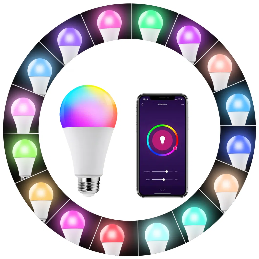 Smartphone Controlled 9W E27 E22 LED Smart Bulb Colour Changing and Energy Saving Bulb