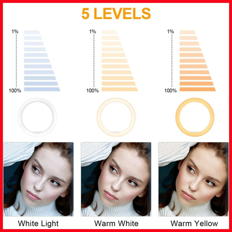 Tik Tok Live Show Selfie Ring Light Mobile Tripod Stand Making Photo and Video