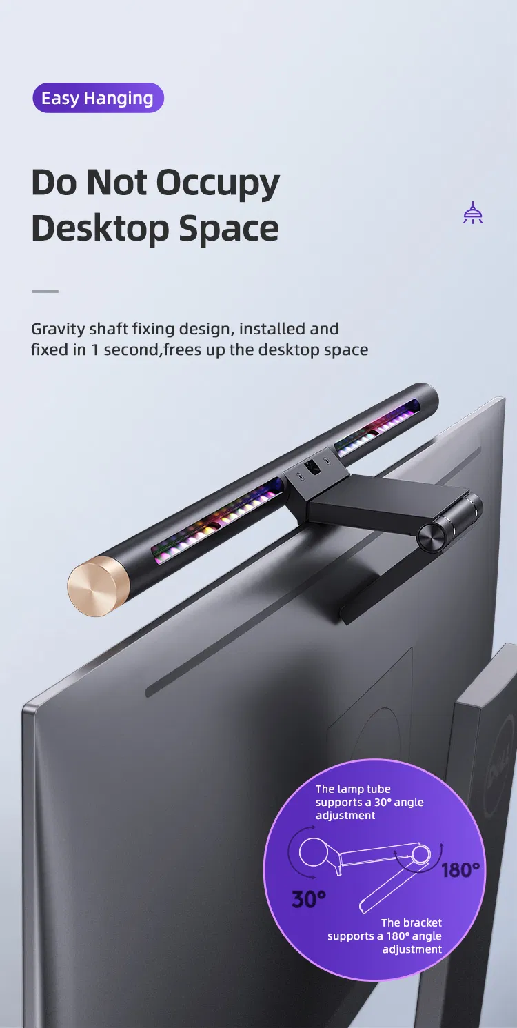 Usams Most Popular Zb224 Colorful Ambiance Backlights Computer PC Laptop Night E-Reading LED Light Bar