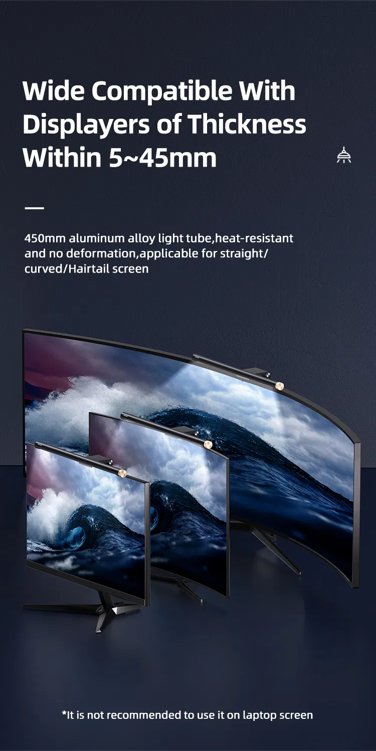 Usams Most Popular Zb224 Colorful Ambiance Backlights Computer PC Laptop Night E-Reading LED Light Bar