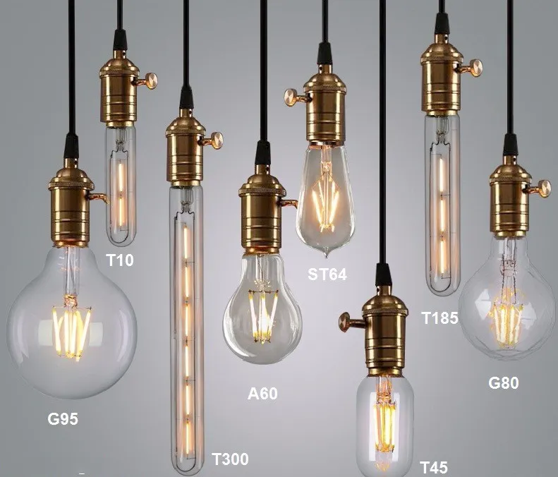 Warm White 2200K 3500K T30 185mm Filament Bulb Dimmable