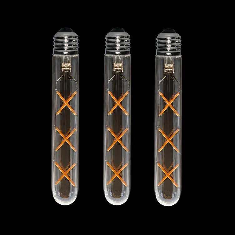 Warm White 2200K 3500K T30 185mm Filament Bulb Dimmable